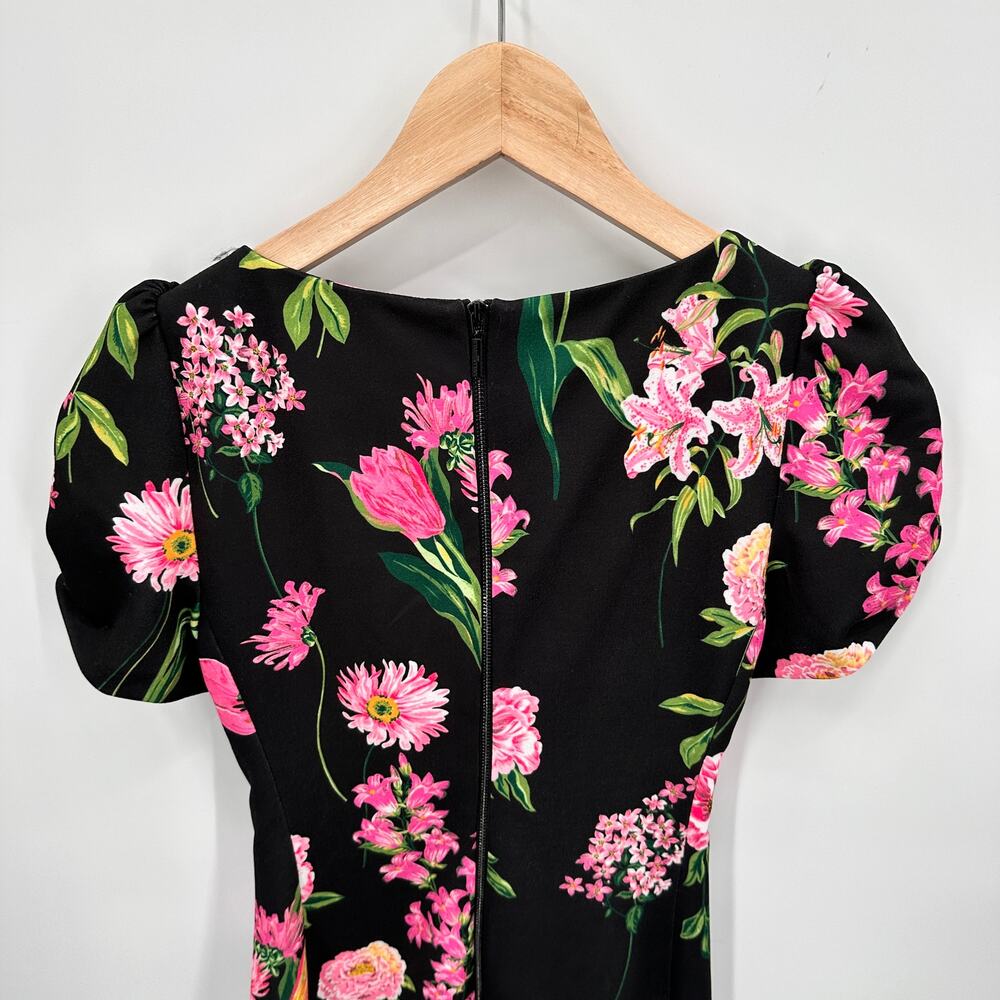 KARL LAGERFELD Floral-Print Puff-Sleeve Sheath Dress Dress // 2 - Picture 11 of 14